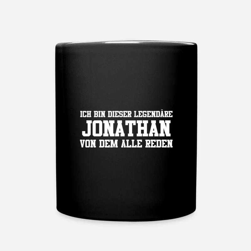 Jonathan Name Design - Tasse einfarbig - Schwarz
