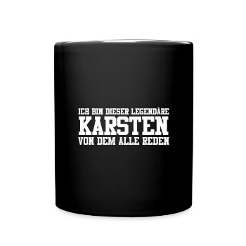 Karsten Name Design - Tasse einfarbig - Schwarz - Vorne