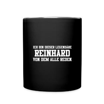 Reinhard Name Design - Tasse einfarbig - Schwarz - Vorne