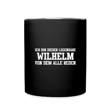 Wilhelm Name Design - Tasse einfarbig - Schwarz - Vorne