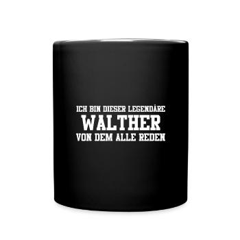 Walther Name Design - Tasse einfarbig - Schwarz - Vorne