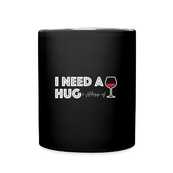 J’ai besoin d’un grand verre de vin | Parti - Mug uni - noir - Devant