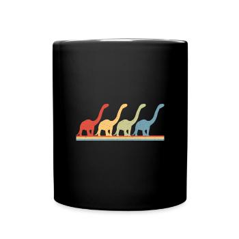 Brontosaurus Dino Gift - Full Colour Mug - black - Front