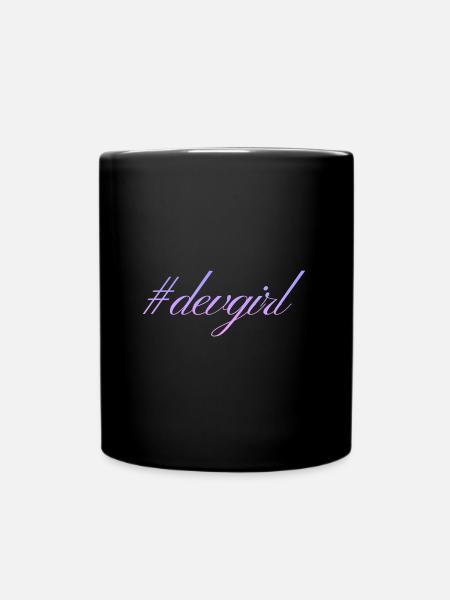 devgirl Programmiererin - Tasse einfarbig - Schwarz