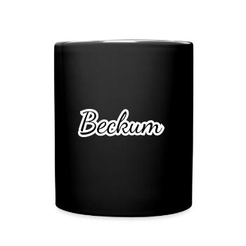 Beckum - Textdesign mit Stadtnamen - Tasse einfarbig - Schwarz - Vorne