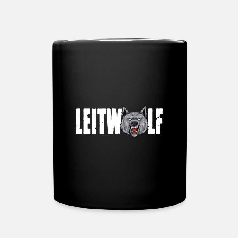 Leitwolf Alpha Wolf Kapitän Teamführer Trainer - Tasse einfarbig - Schwarz