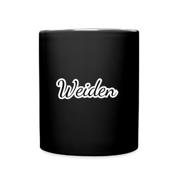 Weiden - Textdesign mit Stadtnamen - Tasse einfarbig - Schwarz - Vorne