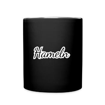 Hameln - Textdesign mit Stadtnamen - Tasse einfarbig - Schwarz - Vorne