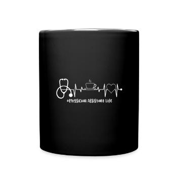 Arzthelferin Krankenpflegerin Arztpraxis Assistent - Tasse einfarbig - Schwarz - Vorne