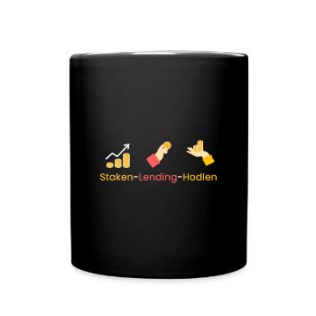 Staken - Lending - Hodlen - Tasse einfarbig - Schwarz - Vorne