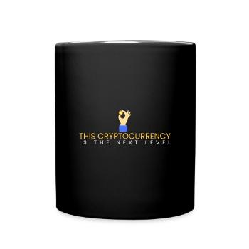 this cryptocurrency is the next level - Full Colour Mug - black - Front