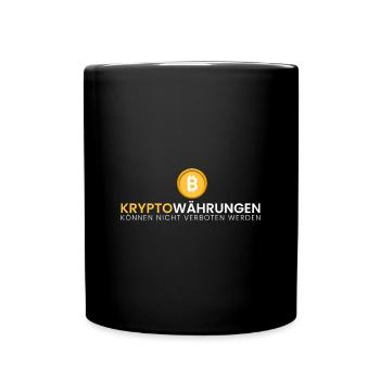 Kryptos = kein Verbot - Tasse einfarbig - Schwarz - Vorne