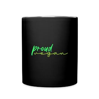 fier végétalien - Mug uni - noir - Devant