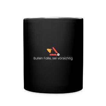 Bullen Falle, sei vorsichtig - Tasse einfarbig - Schwarz - Vorne