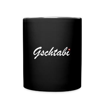 Gschtabi | Schweiz, Schweizerdeutsch, ungelenkig - Tasse einfarbig - Schwarz - Vorne