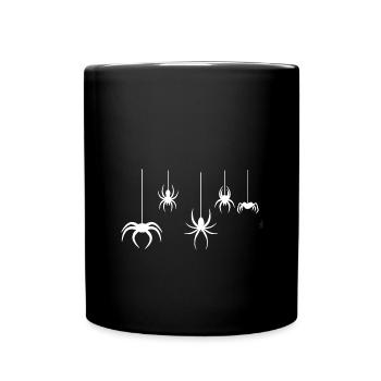 spinnen,hängende spinnen,spinne - Tasse einfarbig - Schwarz - Vorne