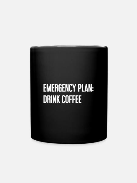 Plan d’urgence pour le café - Mug uni - noir