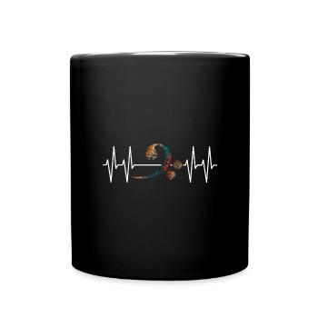 Bass key with heartline - Full Colour Mug - black - Front