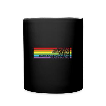 Lbgt Gay Pride Science is Real - Tasse einfarbig - Schwarz - Vorne