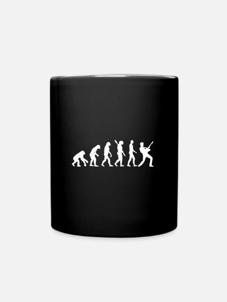 Evolution Guitar Player Rock Band Member Musician - Tasse einfarbig - Schwarz
