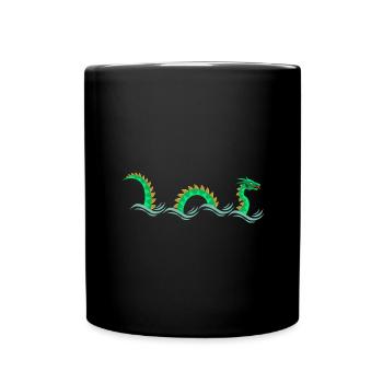 Nessie Lochness T-Shirt - Tasse einfarbig - Schwarz - Vorne