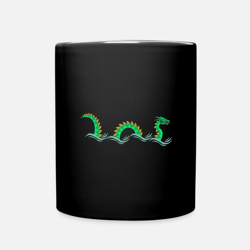 Nessie Lochness T-Shirt - Tasse einfarbig - Schwarz