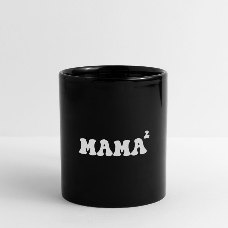 Zweifache Mutter Mama Eltern Geburt Tasse einfarbig