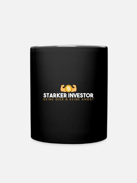 starker Investor - Tasse einfarbig - Schwarz