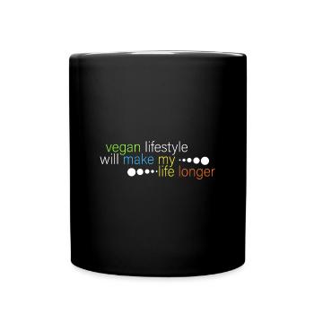Vegan va rendre ma vie plus longue - Mug uni - noir - Devant