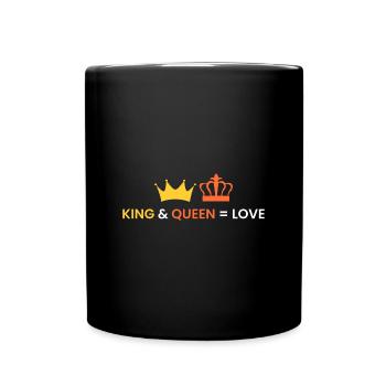ROI & REINE = AMOUR - Mug uni - noir - Devant
