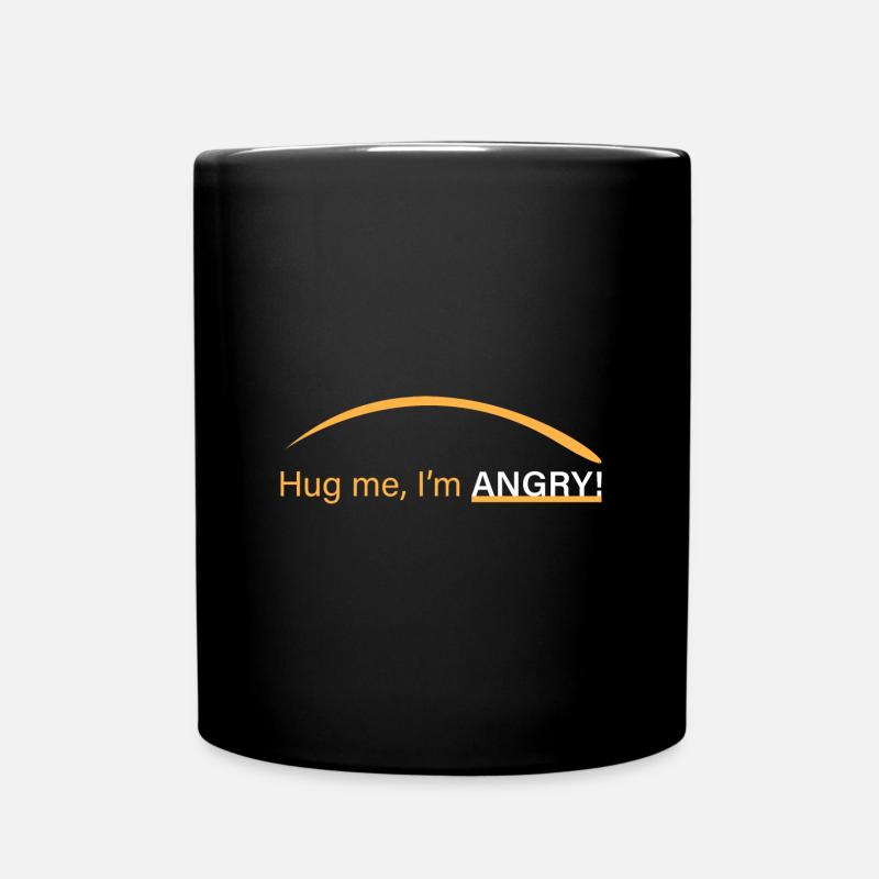 Embrassez-moi, je suis en colère! - Mug uni - noir