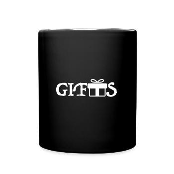 Geschenke | Weihnachten, Weihnachtsgeschenk - Tasse einfarbig - Schwarz - Vorne