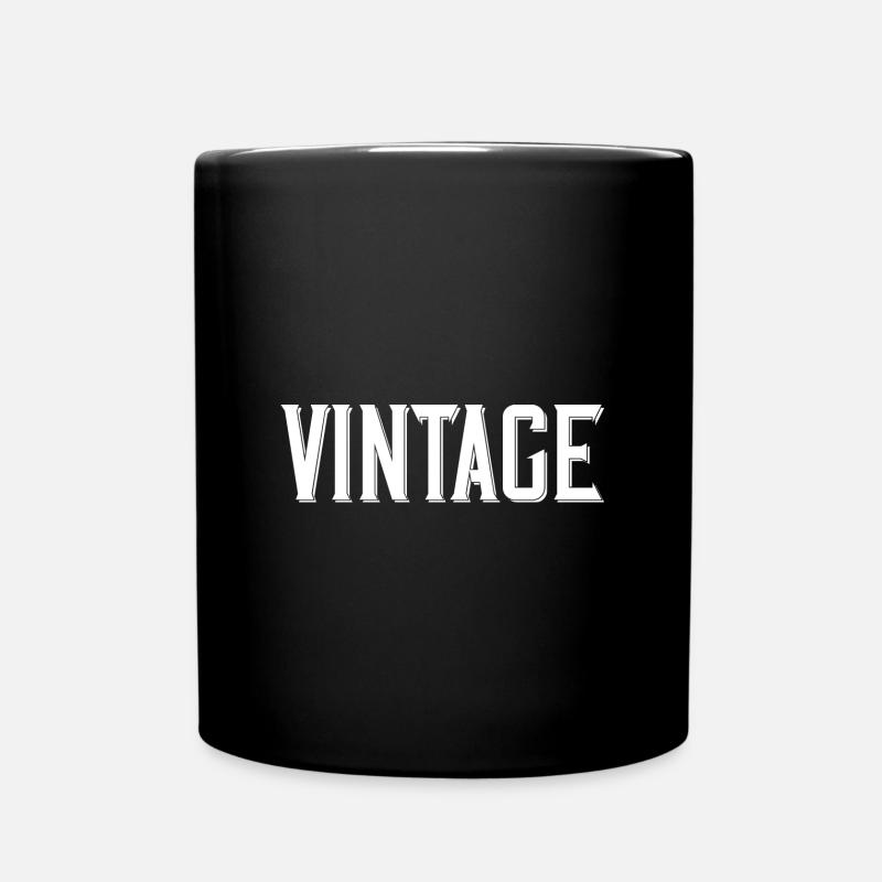 Vintage - Tasse einfarbig - Schwarz