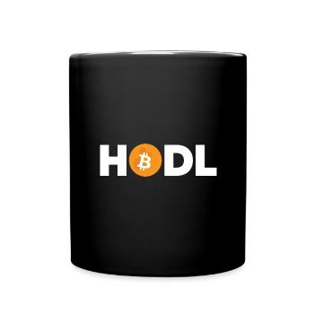 Bitcoin Plan B BTC Satoshi Crypto Hodl Maximalist - Full Colour Mug - black - Front