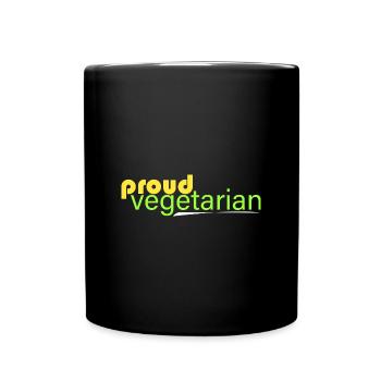 stolzer Vegetarier - Tasse einfarbig - Schwarz - Vorne