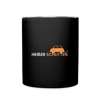 heißer Schlitten - Tasse einfarbig - Schwarz - Vorne