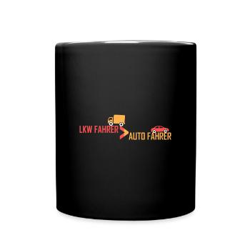 LKW Fahrer > Auto Fahrer - Tasse einfarbig - Schwarz - Vorne