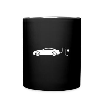 Elektroauto | Nachhaltig, erneuerbare Energie - Tasse einfarbig - Schwarz - Vorne