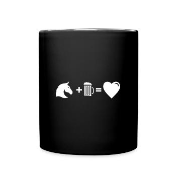 La chope de bière de cheval est un cadeau idéal pour un athlète - Mug uni - noir - Devant