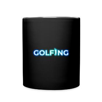 GOLF GOLFING 80s 90s NEON RETRO SPORT CLUB MOTIF - Mug uni - noir - Devant