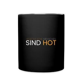 vegetarische Menschen sind hot - Tasse einfarbig - Schwarz - Vorne