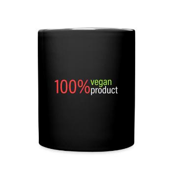 100% vegan product - Full Colour Mug - black - Front