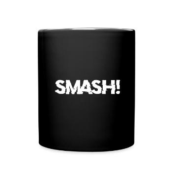 Jugendwort Smash Geschenk - Tasse einfarbig - Schwarz - Vorne