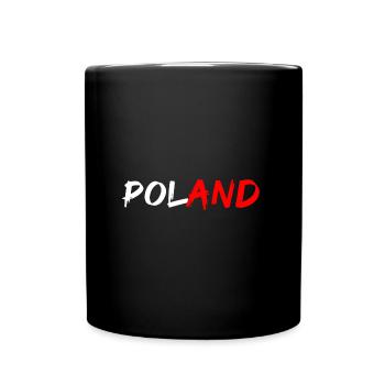 Drapeau de football de la Pologne - Mug uni - noir - Devant