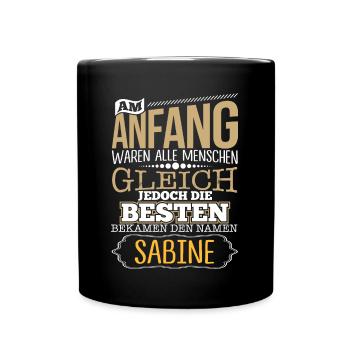 SABINE - Die Besten - Tasse einfarbig - Schwarz - Vorne