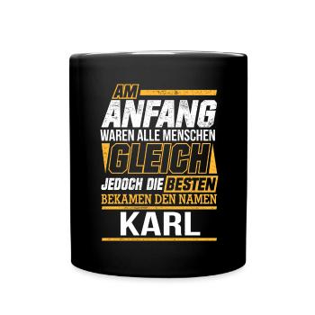 KARL - Die Besten - Tasse einfarbig - Schwarz - Vorne
