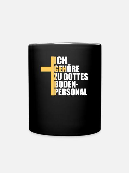 JESUS CHRIST WEIHNACHTEN RELIGION KREUZ GOTT KREUZ - Tasse einfarbig - Schwarz