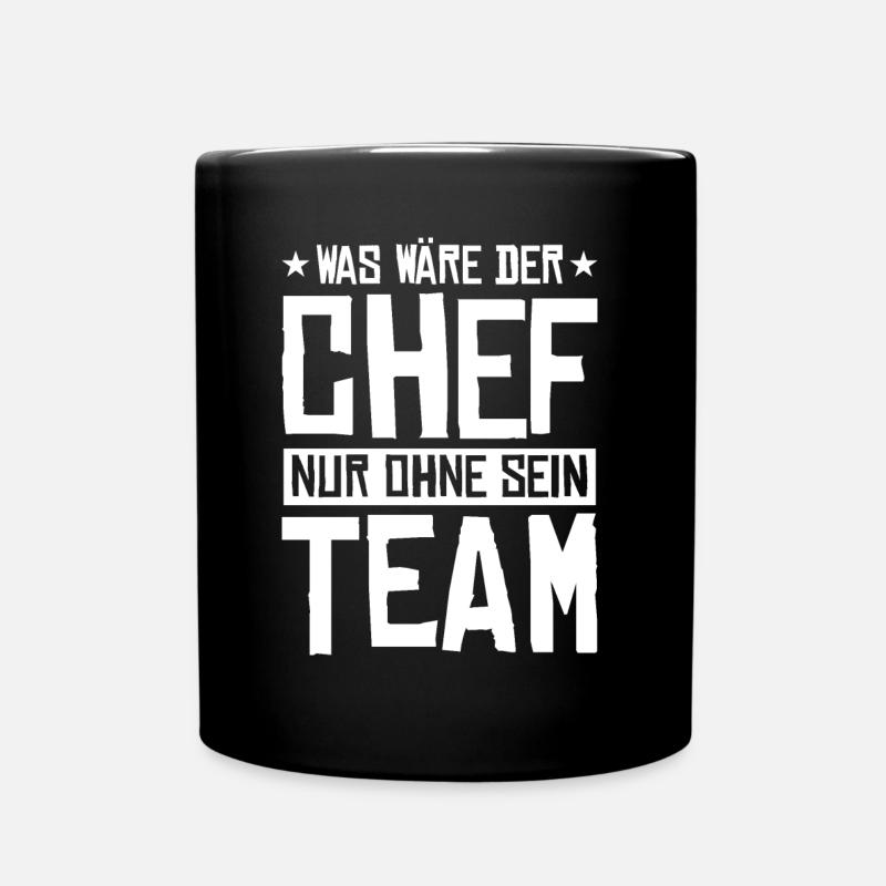 Geschäftsführer Mitarbeiter Team Chef - Tasse einfarbig - Schwarz