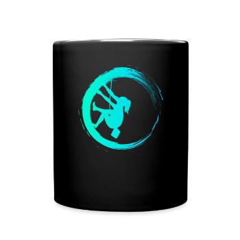 Klettern Bouldern - Tasse einfarbig - Schwarz - Vorne