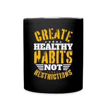 Habitudes saines - fitness et gym - Mug uni - noir - Devant